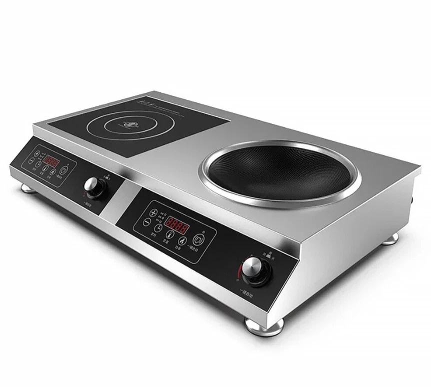 Commercial Restaurant Cooking Stove Hot Plate Dual Induction Cooker Burner