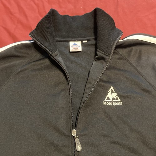 Vintage Le Coq Sportif Men's Track Jacket Size Medium Black - Picture 4 of 13