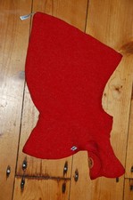 sehr warme Finkid Schal und Zipfel Mütze in rot mit Wolle Gr. 50