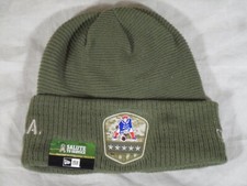 New Era New England Patriots NFL Salute To Service STS Football Beanie Olive