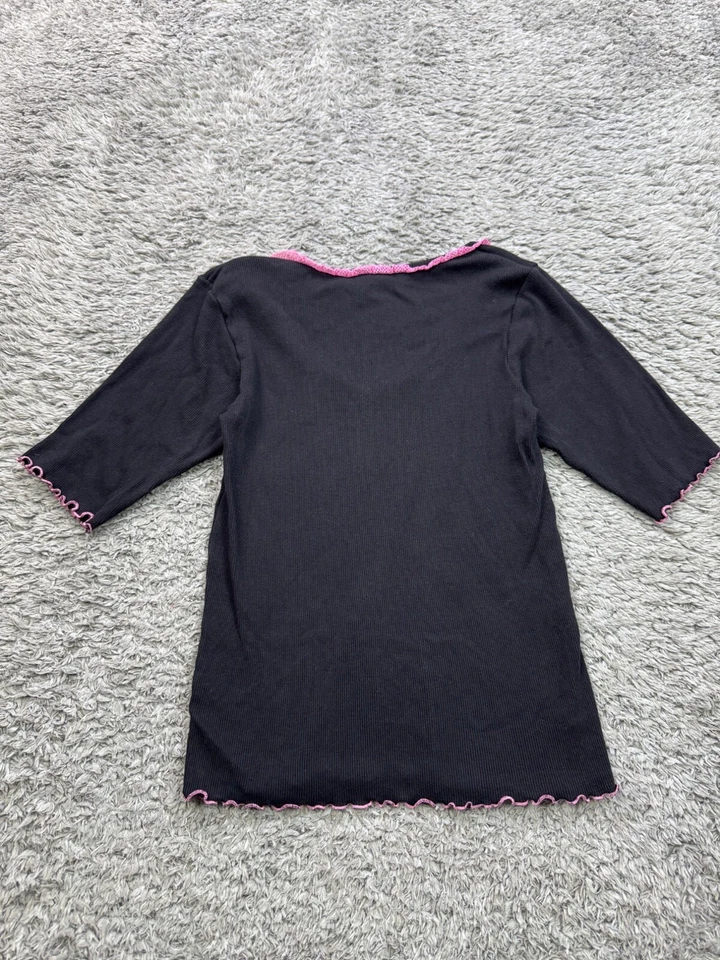 Conjunto de 2 piezas de pijamas Betsey Johnson íntimos para mujer pequeños negros para dormir pantalones Foto 4 de 4