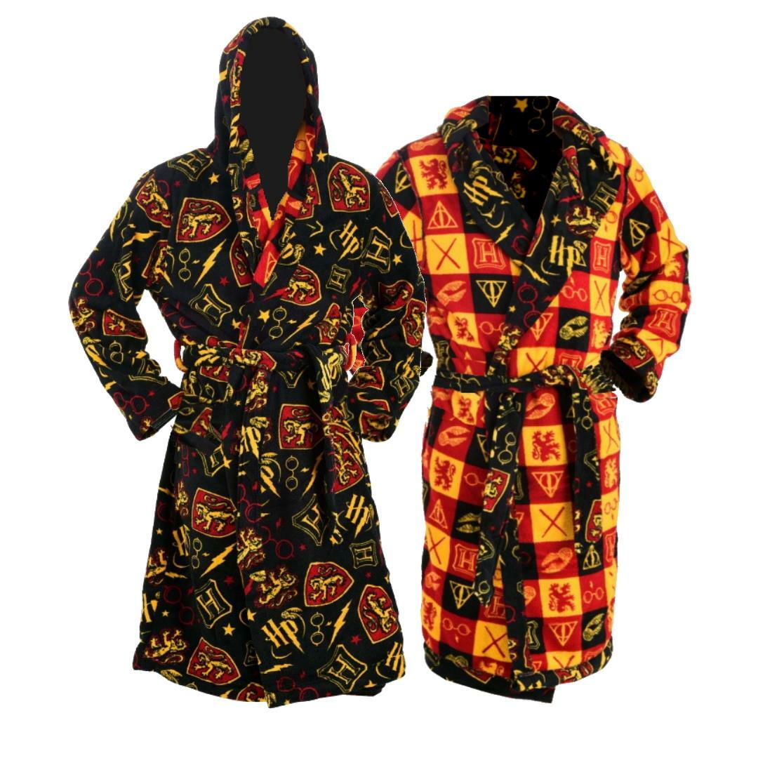 Harry Potter Hogwarts Reversible Robe Adults with Hoodie - Size Large