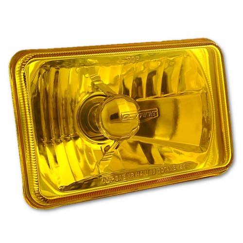 4X6" LED Cristal Amarillo Vidrio Metal Faros 4000Lm H4 Bombilla Faros Par - Imagen 5 de 12