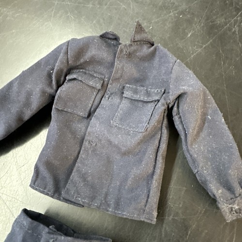 1/6 Scale Dark Blue Jacket Coat Buttoned Pants Outfit Set 12" Male Mens Figure - Picture 3 of 7