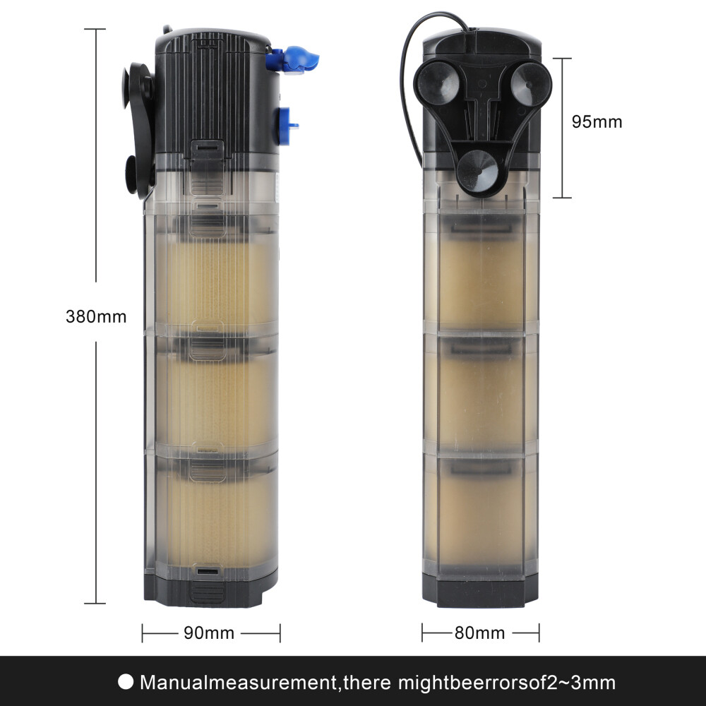 Filtro interno acquario 25W filtro acquario regolabile 1500 L/H pompa acqua foto 3