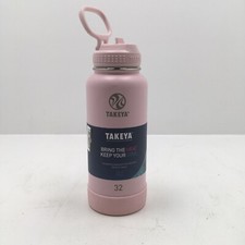   Takeya 32oz Insulated Stainless Steel Water Bottle Spout/Straw Lid, Display