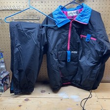 VTG Jansport Colorblock Windbreaker Jacket W/ Pants SzL Colorful 80s Retro