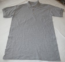 Gildan Activewear Ultra Blend men's short sleeve Polo shirt Size L Grey heather