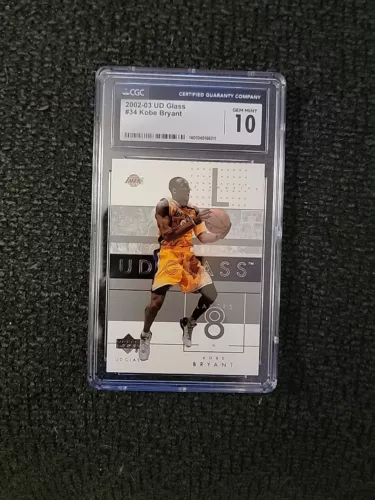 2002-03 UD Glass Basketball Kobe Bryant #34 - CGC 10 - KB20