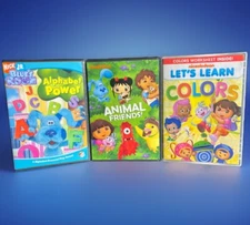 Nickelodeon - Kids DVD Lot (3) Learning & Fun w Nick Jr Friends - Free Shipping!