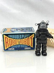 FORBIDDEN PLANET ROBBY ROBOT - 4.5" Wind-Up Walking Figure -MASUDAYA 1984 in Box