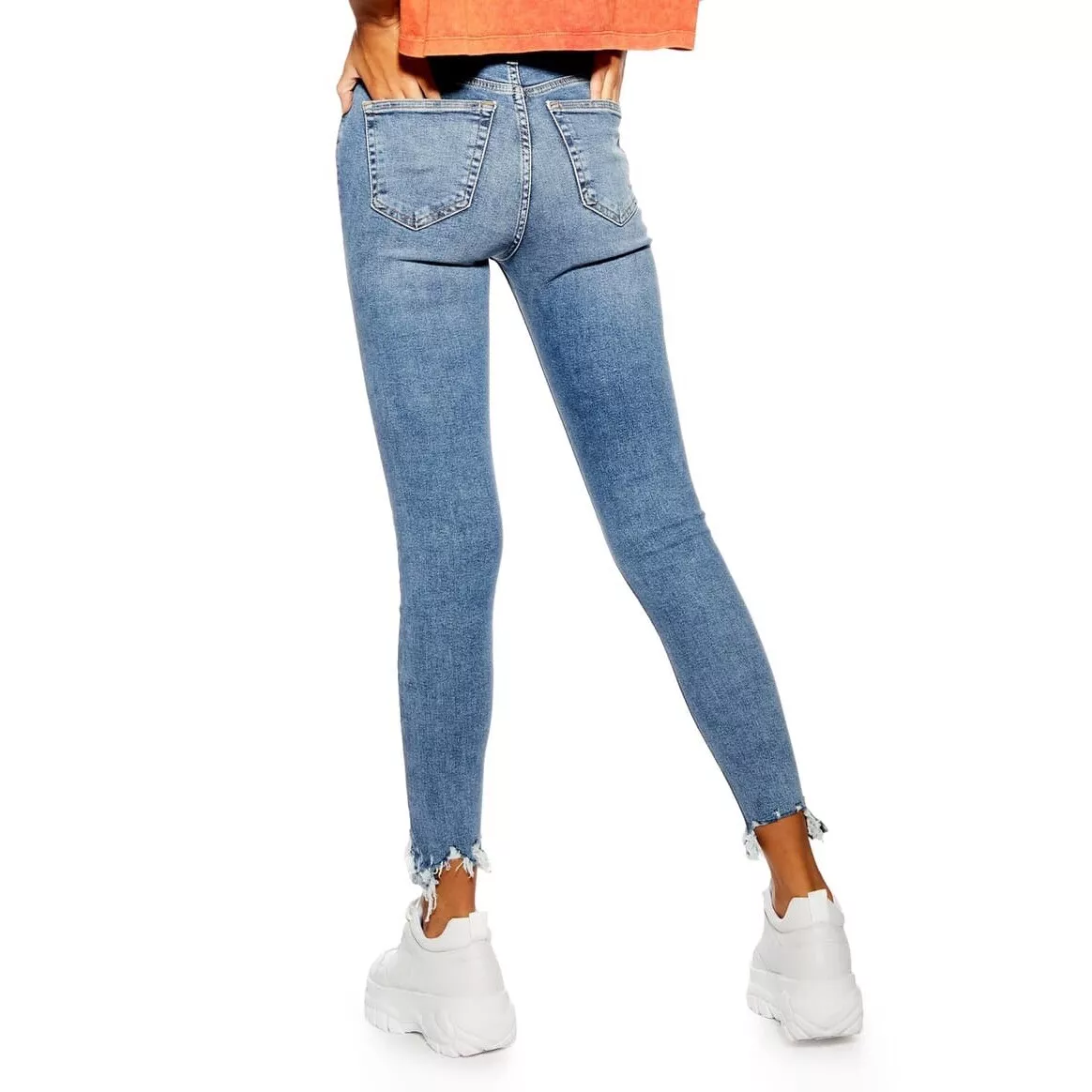 Black ripped cheap hem jamie jeans