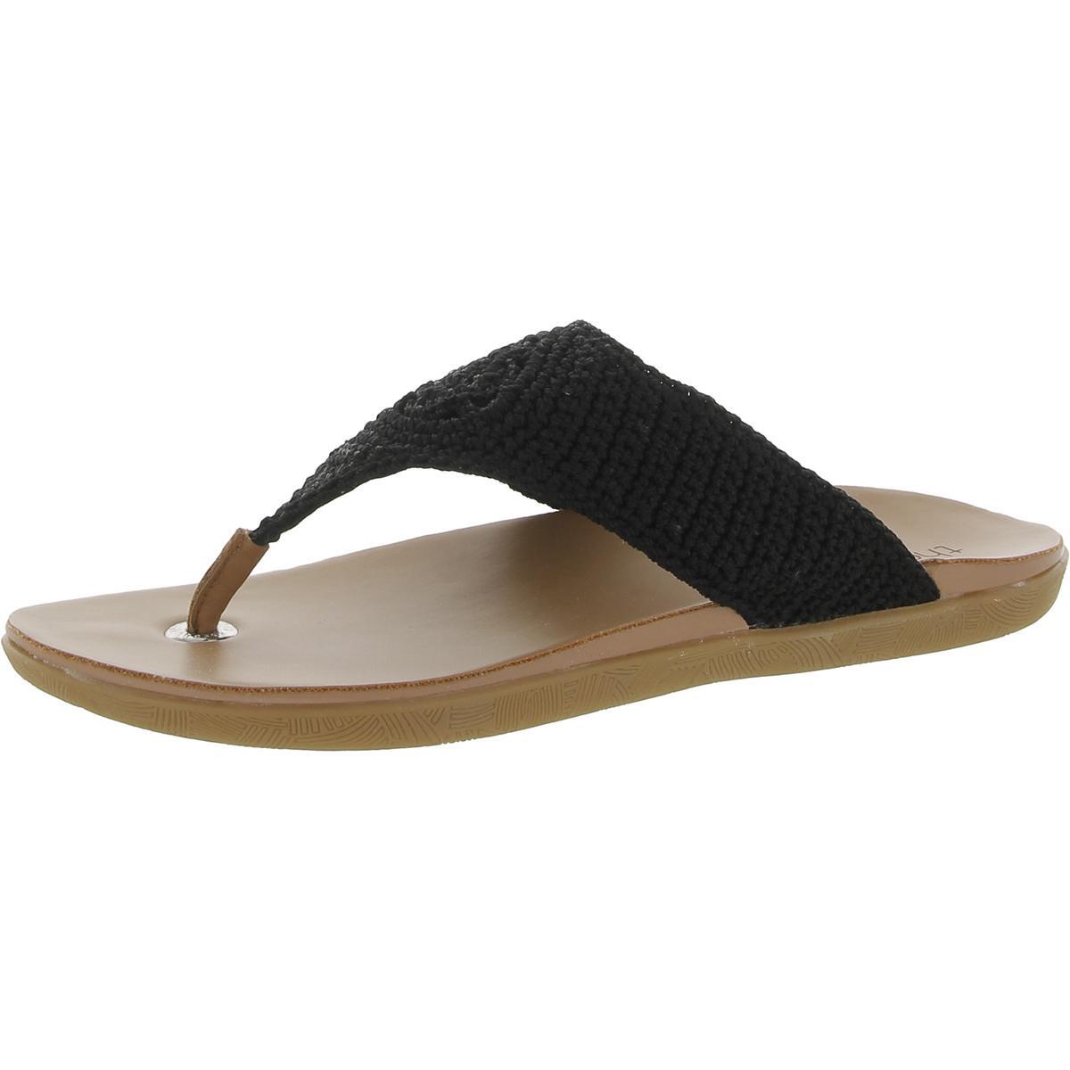 Женские черные шлепанцы-стринги на плоской подошве The Sak, босоножки 9 Medium (B,M) BHFO 9393