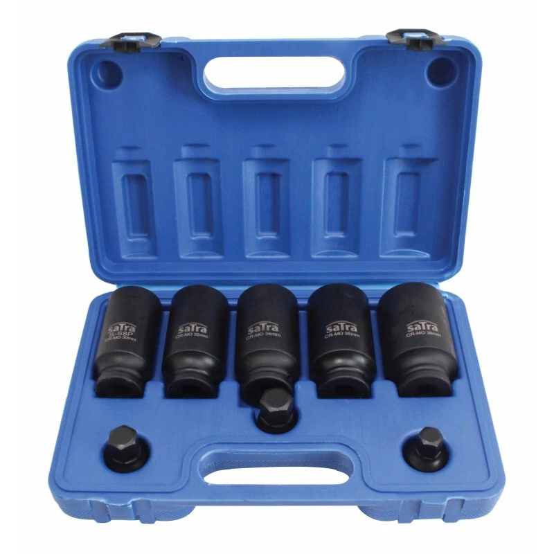 TECPO Kraft Schoneinsätze 3-teilig Alu-Felgen Nuss Set Steckschlüssel Satz Stecknüsse SW 17mm 19mm 21mm