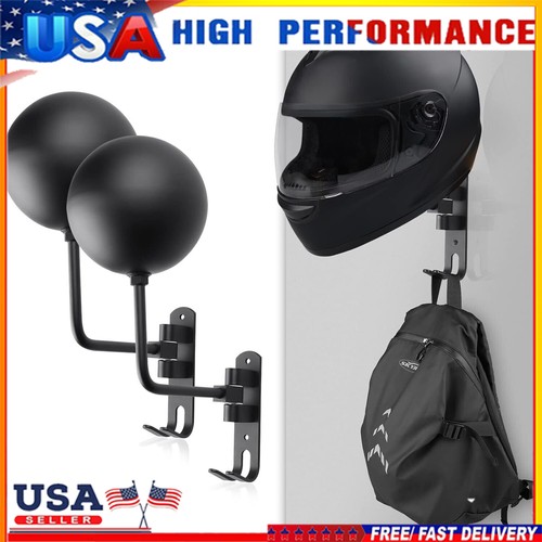 Pmsanzay Motorcycle Helmet Holder Wall Mount (Pack Of 2) - Stainless Steel, With Screws, For Helmet, Jacket, Gear - View #14