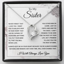 To My Sister Necklace, Brother to Sister, Birthday gift For Sister from Brother