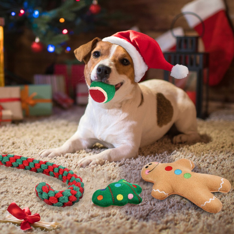 4pcs Large Dog Toys Donut Dog Toy Stuffed Dog Toys Small Dog Toys Dogs