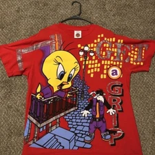 Vintage 1997 Warner bros looney tunes tweety bird Shirt Size large 