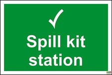 Spill Kit Station Sign - 1.2mm rigid plastic 300mm x 200mm