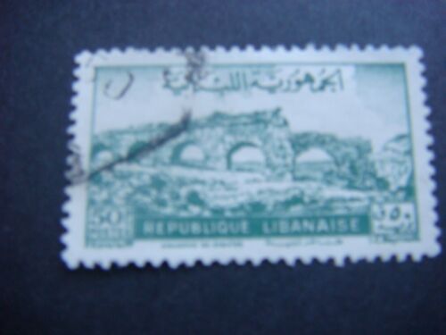 Lebanon 1948 Zebaide Aqueduct Used 50p value SG 372 CAT £9.00 - Afbeelding 1 van 1