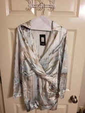 NWT Fashion Nova Tati Tie Dye Mini Shirt Dress Sz XL