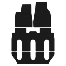 Veloursfußmatten für Tesla X Bj. 2016 - 2017 7–Personen Automatten Passend BASIC