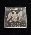 RARE 1969 1/4 oz .999 Fine Silver Walla Walla WA Foster Square Bar (Z-0899)