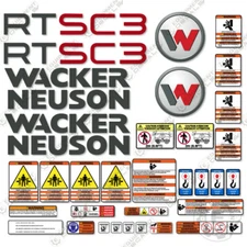 Fits Wacker Neuson RTSC3 Decal Kit Roller Replacement Stickers - 3M VINYL!