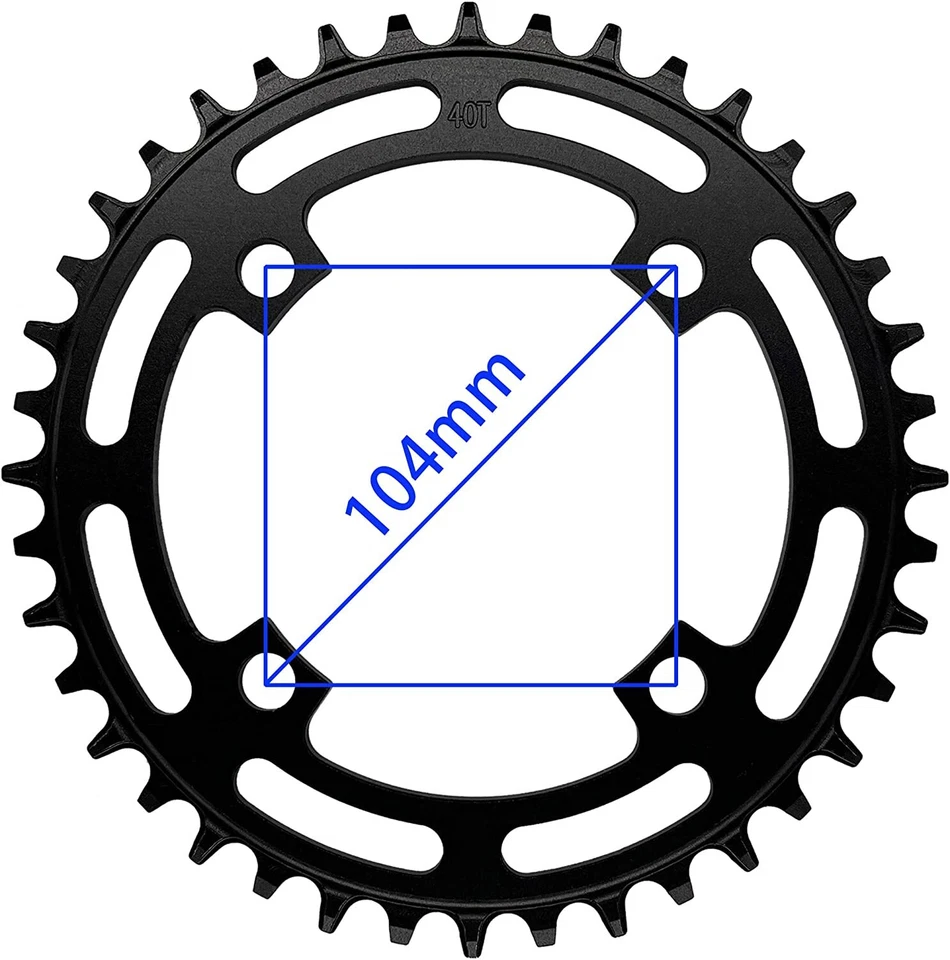 104BCD 40 42 44 46 48 50 52T Wide Single Chainring 7/8/9/10/11/12 Speed Round - Image 3 of 4