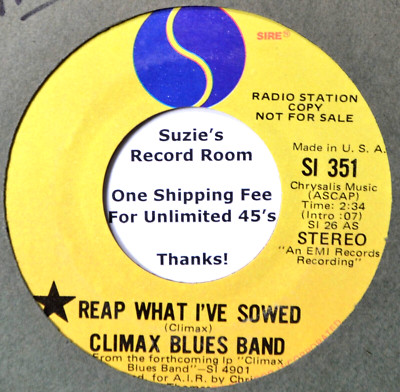 Climax Blues Band Reap What I've Sowed #A EX-/VG DJ 45 7'' Vinyl 70's Hard Rock