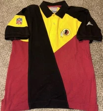 NFL Washington Redskins Vintage Mens Multi Color Polo Shirt LG Proline Apex One