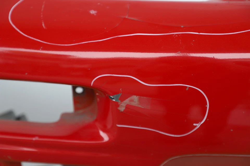 Nissan 240SX 97-98 Front, Bumper Face Cover, Red F2022-81F25, OEM, 1997, 1998 - Image 3 of 4