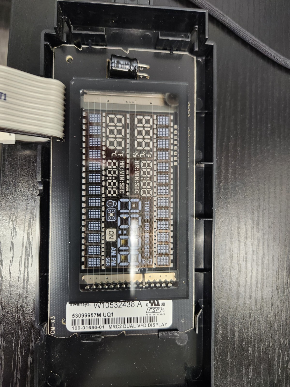 Whirlpool WPW10532438 Wall Oven Control Board with Clock Display-image