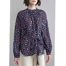 HENRIK VIBSKOV Leaf Floral-Print Blouse Women's Small NEW