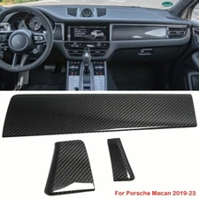 Real Carbon Center Console Dash Panel Trim For Porsche Macan 2018-2023