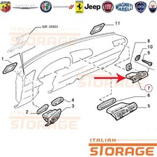 LANCIA Y10 DIFFUSORE ARIA DESTRO CRUSCOTTO NUOVO ORIGINALE 182330280