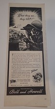 Bell And Howell Filmo WW2 Print Ad 1942 Vintage 5x14