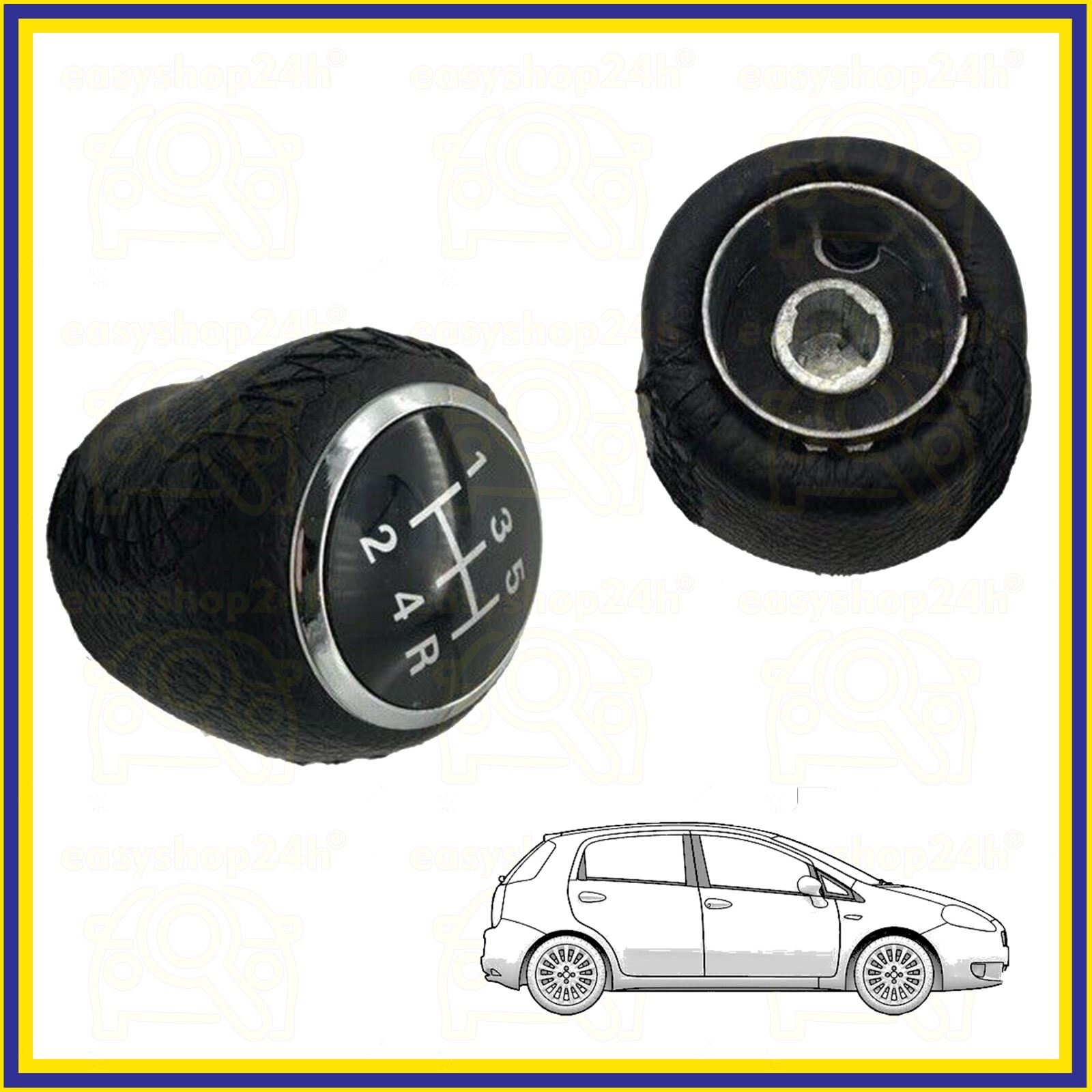 Pomello Cambio Per Fiat Punto 188 - 5 Marce, Nero, Compatibile 1999-2012 - Foto 6