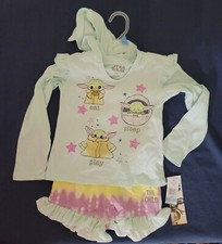 Girls Pajamas Star Wars Mandalorian Baby Yoda  Eat Sleep Play