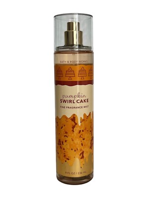 Bath & Body Work Fine Fragrance Mist Spray Pumpkin Swirl Cake 8 fl oz 236 mL New