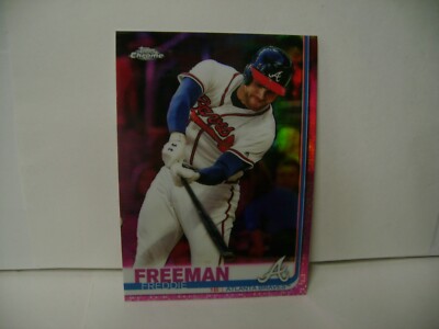 FREDDIE FREEMAN  2019 TOPPS CHROME PINK REFRACTOR #87