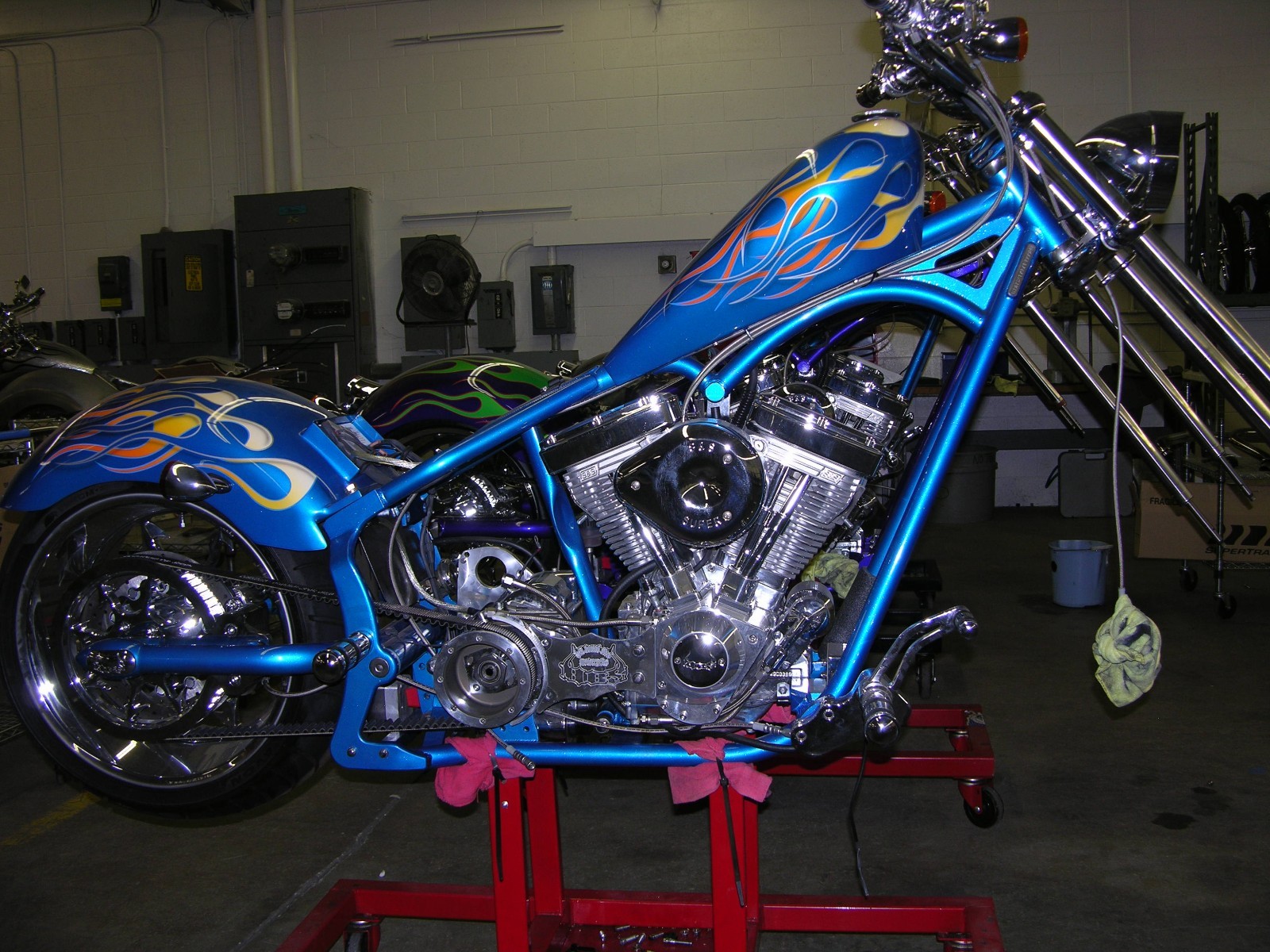 HELLBOUND STEEL TORQUE PLATE CHROME BILLET ALUMINUM CHOPPER S&S EVO BELT DRIVE