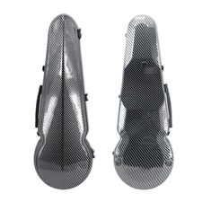 Carbon Fiber Viola Case Lightweight Black Viola Box Adjustable for 15-16.5 Inch