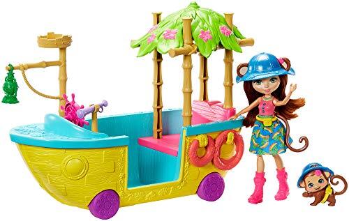 Enchantimals GFN58 - Dschungelwald Boot Mit ÄFfchen Puppe Und Tier, Puppen Spiel-image