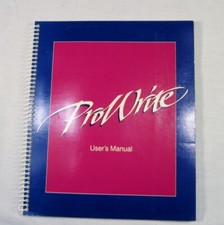 Vtg Manual for PRO WRITE Software for the AMIGA Computer 1988 Spiral Bound