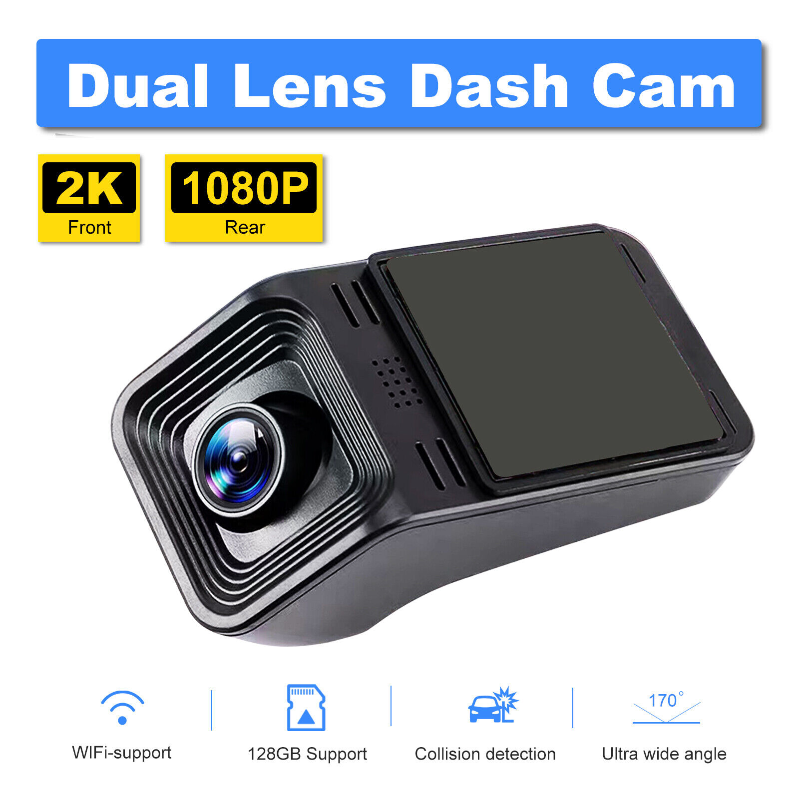 Rove R2-4K UltraHD Dash Cam - Black for sale online