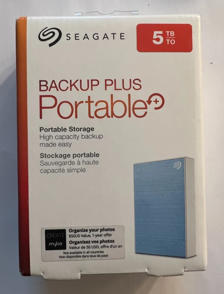 Seagate Backup Plus Portable 5TB External Hard Drive Blue USB 3.0 (STHP5000402) - Image 3 of 4