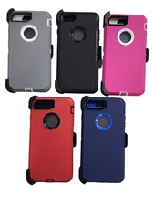 For iPhone 6 7 8 Plus  SE Shockproof Rugged Case + Built-in Screen Protector