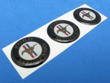 MUSTANG LOGO DOMED DECAL EMBLEM STICKER SET OF THREE 266