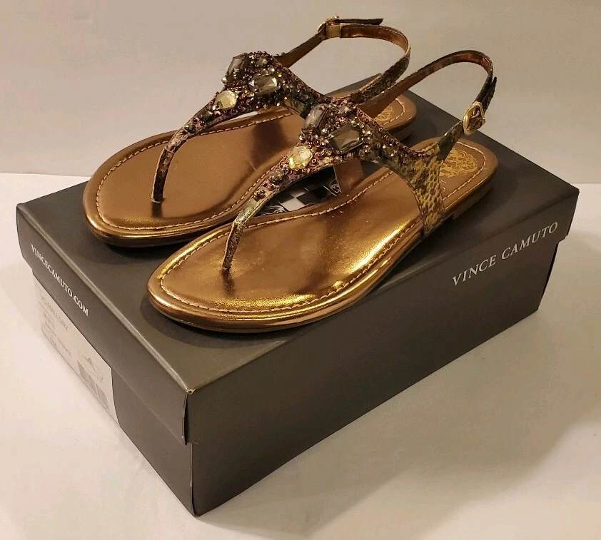 Vince camuto hotsell gold flat sandals